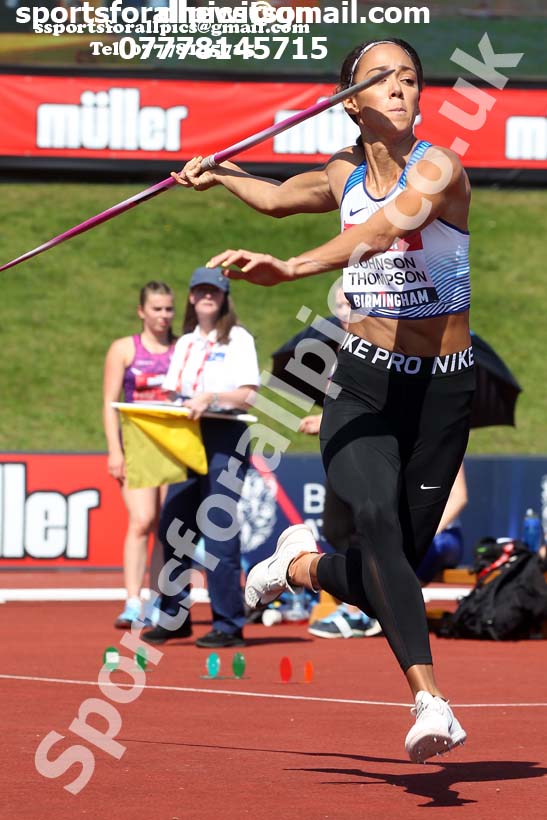 Womens javelin, 2019 Muller British Championships, Alexander Stadium, Birmingham. Photo: David T. Hewitson/Sports for All Pics
